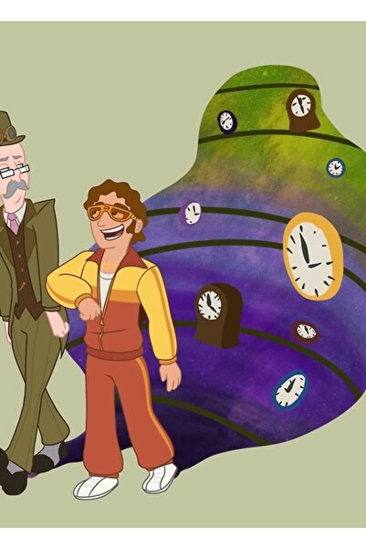 Universal Poster decorativ din lemn pentru călătorie în timp