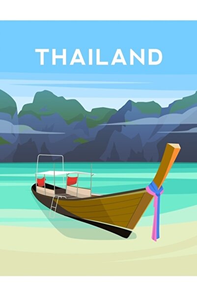 Universal Thailanda - Tablou cu barca de pescuit de pe Insula Phi Phi, poster...