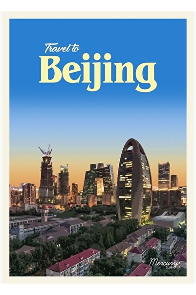 Universal Vizitați Beijing Tablo, afișul decorativ din lemn