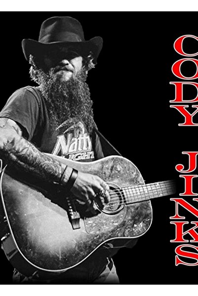 Universal Cody Jinks Music Tour Group Ξύλινη διακοσμητική αφίσα με εικονογράφηση