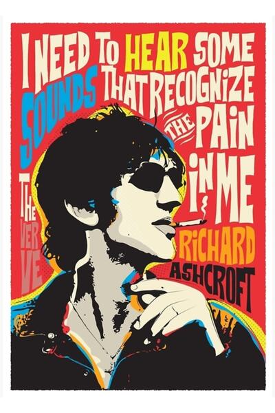 Universal Richard Ashcroft Citat Pop Art Tablou Poster din lemn decorativ