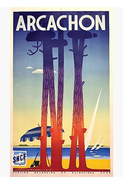 Universal Дървен декоративен плакат за маса Аркачон