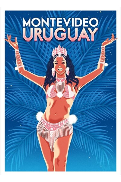 Universal Postere de călătorie - Montevideo Uruguay Poster decorativ din lemn