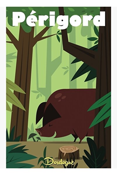 Universal Poster Perigord Tablo din lemn decorativ