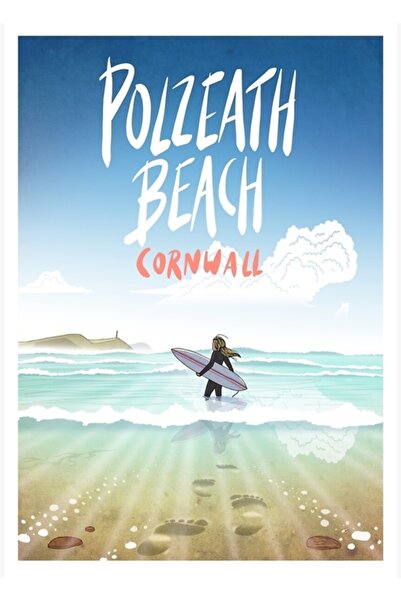 Universal Coasta Polzeath Cornwall Tablou Poster din lemn decorativ