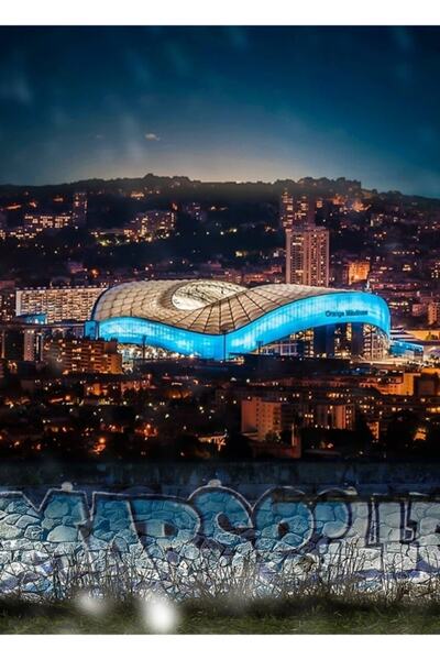 Universal Stade Velodrome Marseille Poster decorativ din lemn