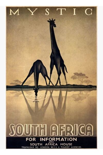 Universal Poster de călătorie: Tablou decorativ din lemn cu tematică Safari î...