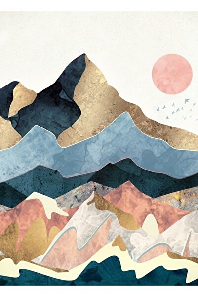 Universal Διακοσμητική Ξύλινη Αφίσα Ζωγραφικής "Golden Hills"