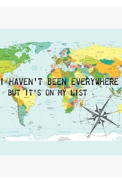 Universal Nu am fost oriunde, dar sunt în lista mea - Poster decorativ din le...