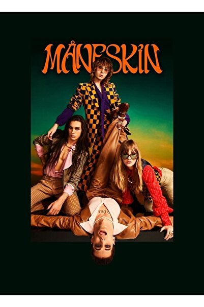 Universal Måneskin Rock Grubu Maneskin Onur Ayı Lgbtqı Tablo Ahşap Poster Dek...