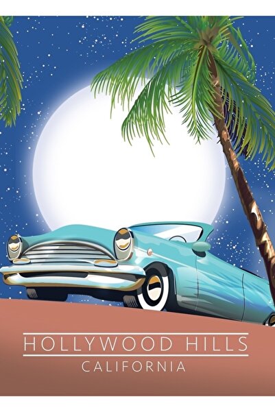 Universal Hollywood Hills, California, Banner de călătorie. Tablou decorativ ...