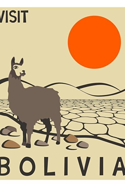 Universal Декоративен дървен плакат с боливийска картина