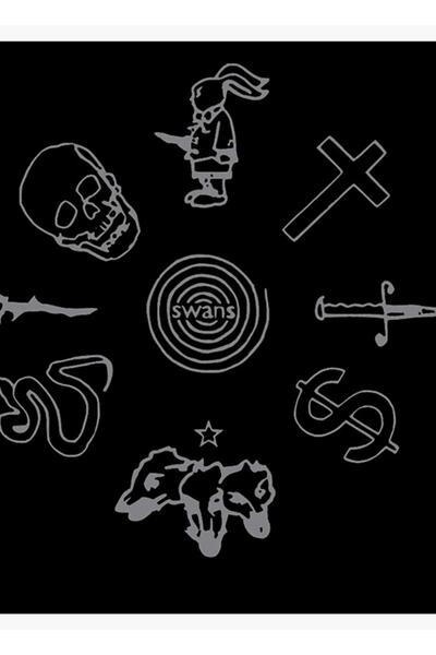 Universal Poster decorativ din lemn cu lebede