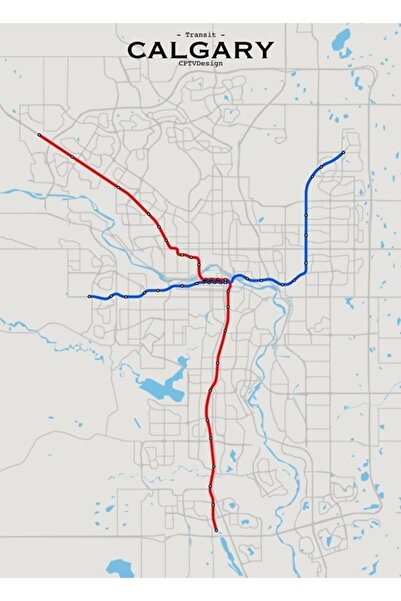 Universal Harta de transport Calgary Tablo Poster din lemn decorativ