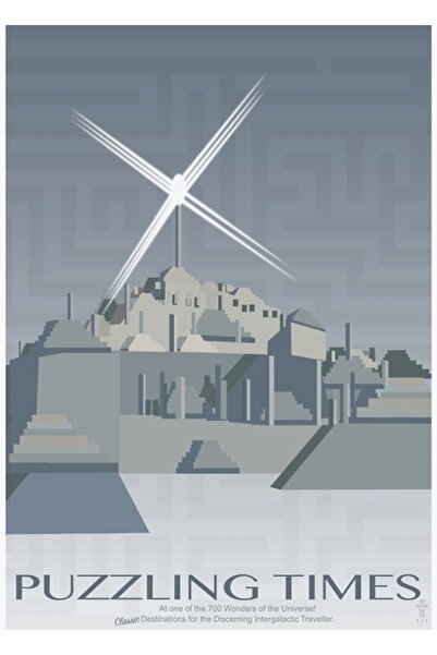 Universal Poster decorativ din lemn cu citatul „Times of Wonder”