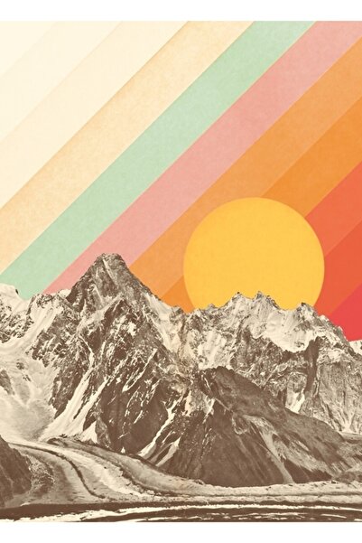 Universal Peisaj montan # 1 Poster decorativ din lemn