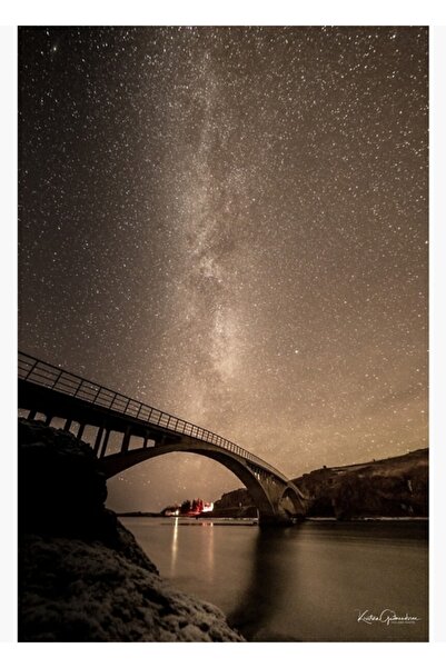 Universal Poster decorativ din lemn cu pictură Calea Lactee