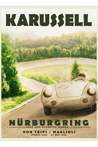 Universal Poster de călătorie Karussell, tablou decorativ din lemn