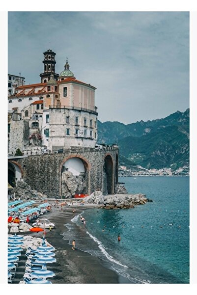 Universal Ακτή Αμάλφι, Σαλέρνο, Ιταλία Ξύλινη Διακοσμητική Αφίσα Τέχνης