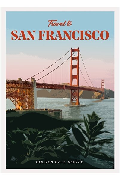 Universal Poster decorativ din lemn San Francisco