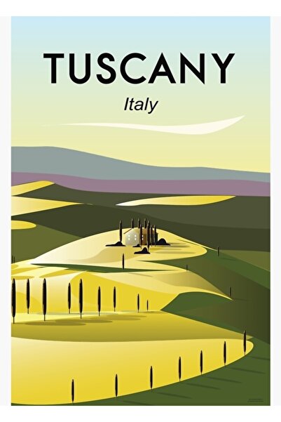 Universal Τοσκάνη Ιταλία Αφίσα ταξιδιού Τέχνη τοίχου Διακόσμηση Εκτύπωση Πίνα...