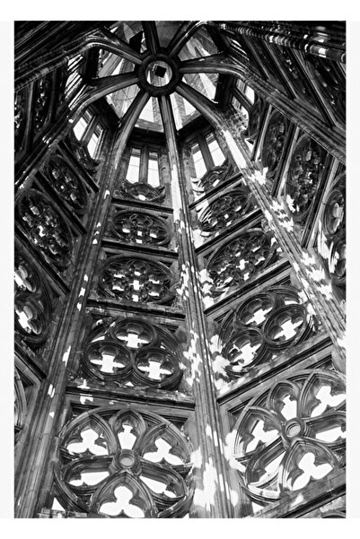 Universal Κολν: Ξύλινη διακοσμητική αφίσα με εικονογράφηση του Πύργου της Καθ...