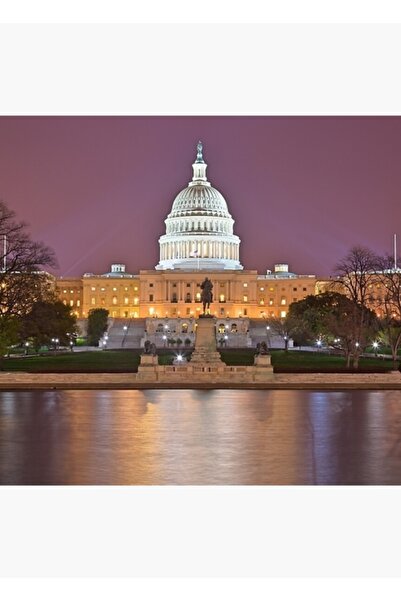 Universal Poster decorativ din lemn cu pictură strălucitoare a Capitolelui Wa...