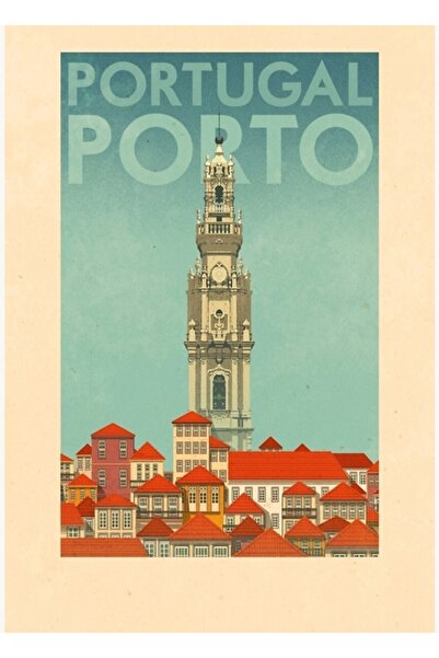 Universal Postere de călătorie - Porto Portugalia Poster decorativ din lemn p...