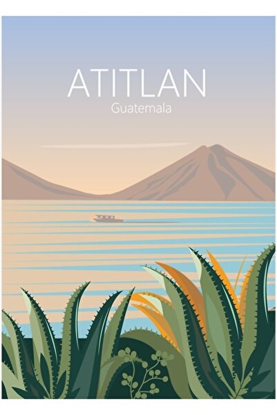 Universal Guatemala Vechiul Banner de Călătorie cu Lacul Atitlan, Poster din ...
