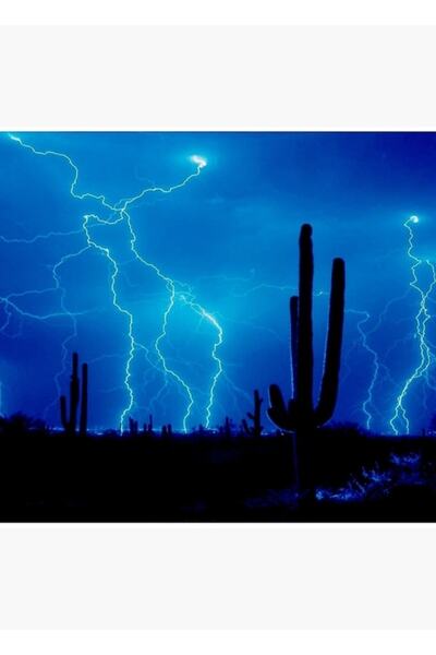 Universal Ερημιά: Καλλιτεχνική Ξύλινη Αφίσα με θέμα την Καταιγίδα του Κεραυνο...