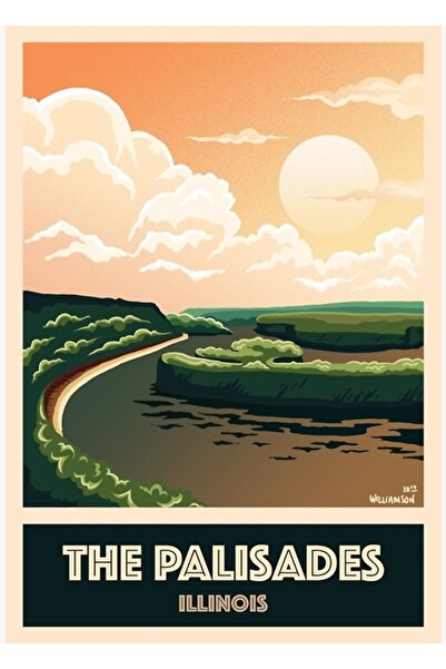 Universal Ξύλινη διακοσμητική αφίσα Palisades