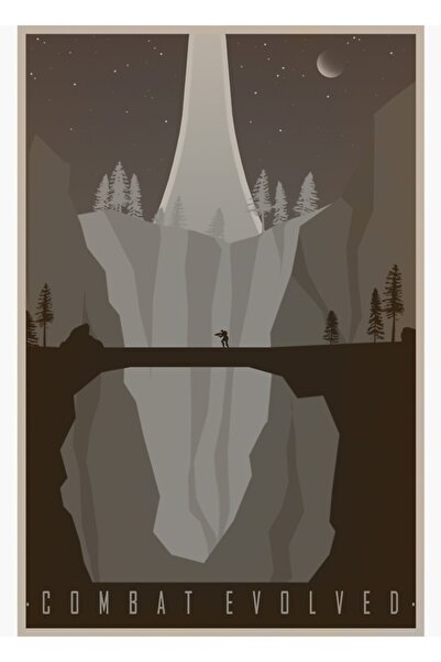 Universal Декоративен дървен плакат за маса с тематика Halo Combat Evolved, т...