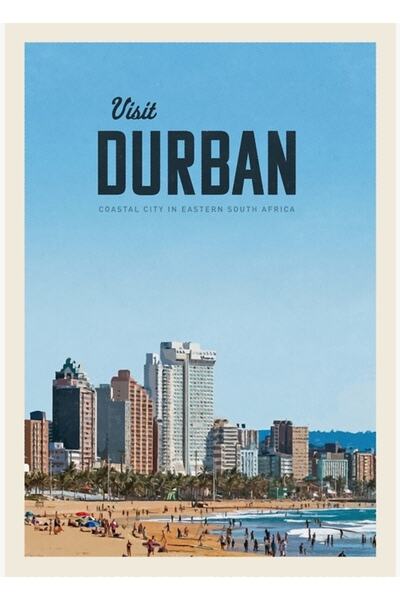 Universal Επισκεφθείτε το Ξύλινο Διακοσμητικό Πόστερ Ζωγραφικής Ντέρμπαν