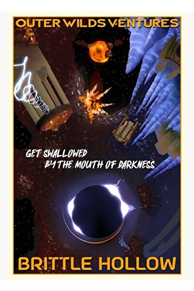 Universal Outer Wilds - Brittle Hollow Poster de călătorie Tablou Poster din ...