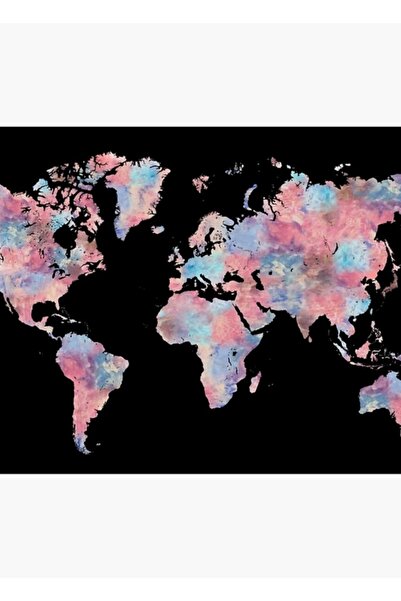 Universal Πίνακας Χάρτη του Κόσμου του Παθιασμού για τα Ταξίδια, Ξύλινη Διακο...