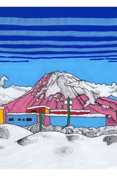 Universal Niseko, Muntele Yotei, Poster decorativ din lemn