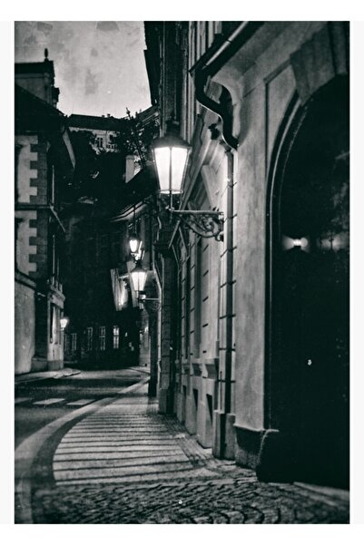 Universal Πράγα Βραδινή Άβαστρη Οδός Ξύλινη Διακοσμητική Αφίσα