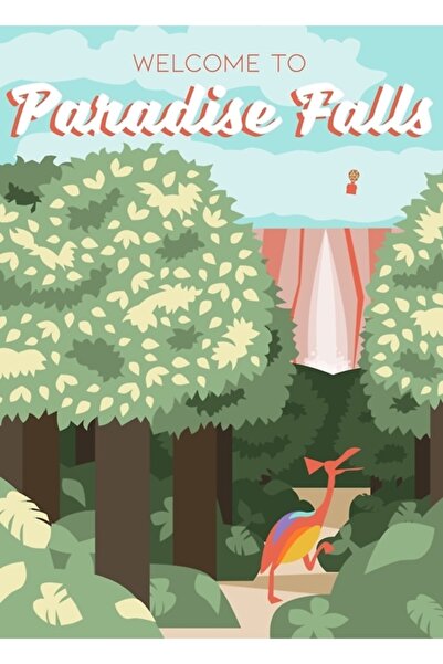 Universal Καλώς ήρθατε στο Paradise Falls Tablo για να δείτε την ξύλινη διακο...