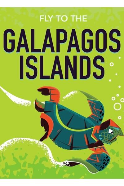 Universal Poster de călătorie cu Insulele Galapagos. Tablou decorativ din lem...