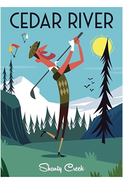 Universal Διακοσμητική Ξύλινη Αφίσα Cedar River Tablo