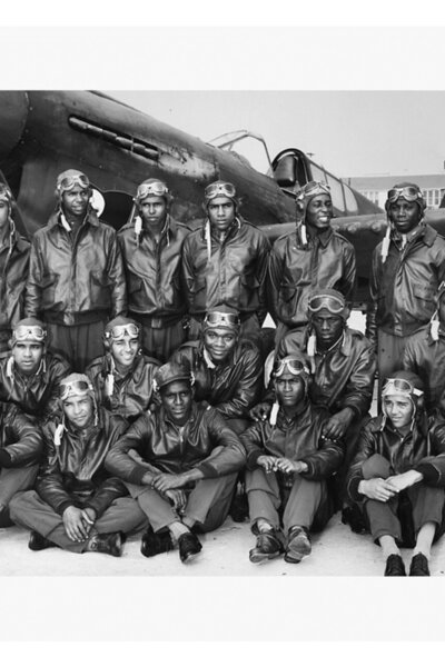 Universal Tablou cu aviatorii Tuskegee, poster decorativ din lemn