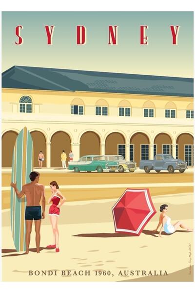 Universal Sidney, Pavilionul pentru baie de plajă Bondi, 1960 Poster decorati...