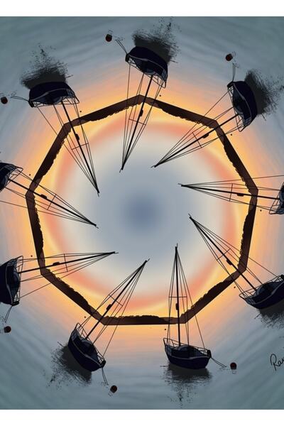 Universal Worldflower 13, Artă Digitală de Randomshern, Poster decorativ din ...