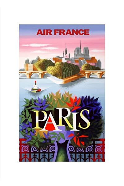 Universal 1950 Paris Air France Airlines Poster de călătorie Tablou Poster di...