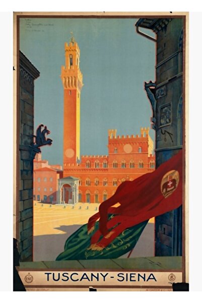 Universal Διακοσμητική Ξύλινη Αφίσα Ζωγραφικής Τοσκάνης