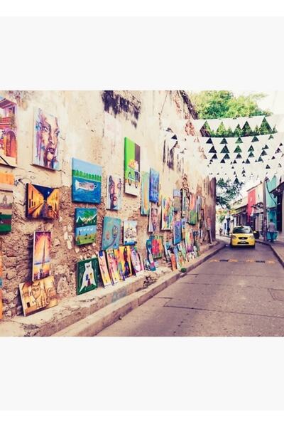 Universal Καλλιτεχνική σκηνή δρόμου στην Καρταχένα Κολομβία Ταξίδια Πίνακας Ε...