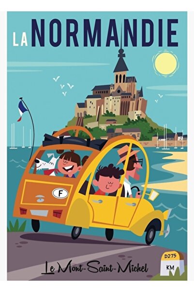 Universal Декоративен дървен плакат-картина Нормандия