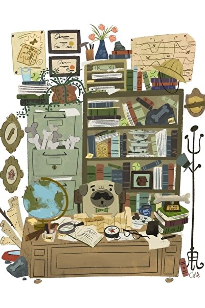 Universal Професор Пъг Картина Дървен Плакат Декоративен