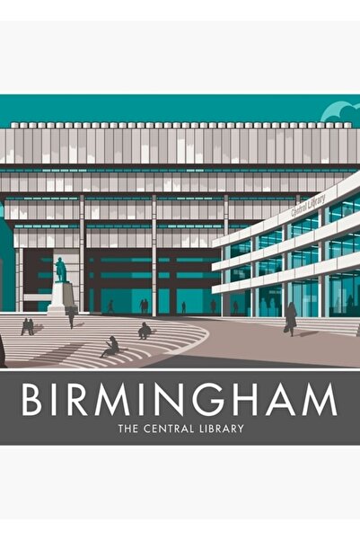 Universal Poster decorativ din lemn pentru biblioteca centrală din Birmingham