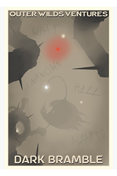 Universal Outer Wilds: Dark Bramble Putnički poster Slikanje Drveni poster De...